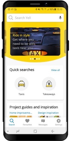 Yell app for Android screenshot