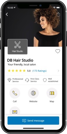 Yell app for iOS screenshot